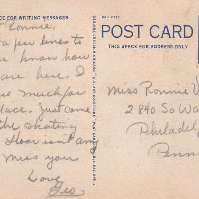 Cartoon of a sailor man and woman near a ship's wheel: © Key West Art & Historical Society