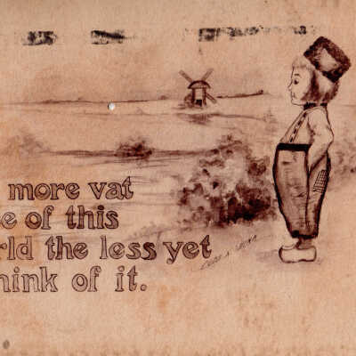 Dutch child near a windmill