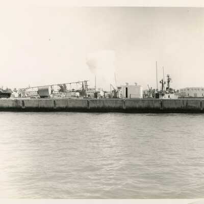 Machines and buildings on a military base