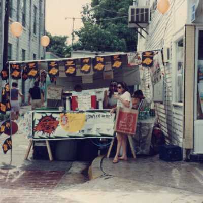 A booth at the FF street fair.
