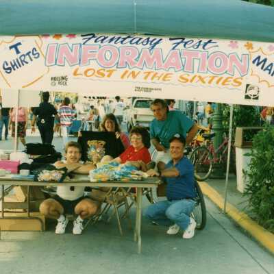 The info booth at the FF street fair.