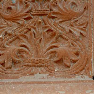 Terra cotta detail work on the exterior.