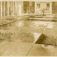 A floor being repaired