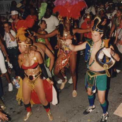 Unknown people in the parade.