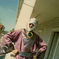 An unknown person dressed up.