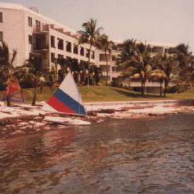 Panorama of the Casa Marina Hotel beach