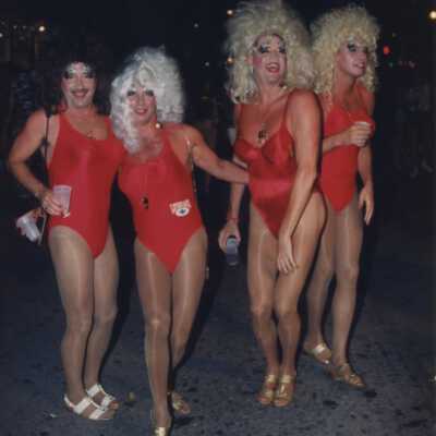 Unknown men dressed up.