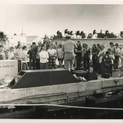 U.S. Navy base tour with children