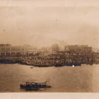 Crowd at Havana Harbor Viewing Removal of U.S.S. MAINE