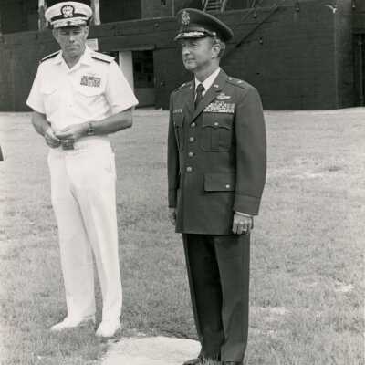 U.S. Army General and U.S. Navy Rear Admiral at Fort Zachary Taylor