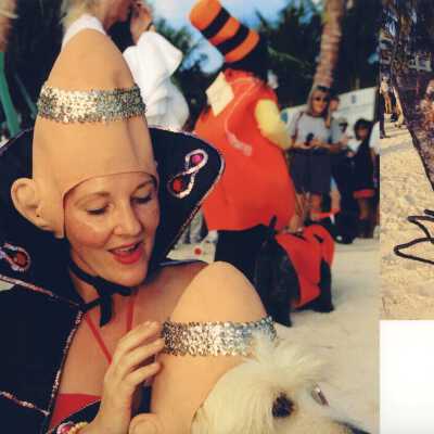 Page 72 and 73 of a magazine blown up and put on glossy paper.