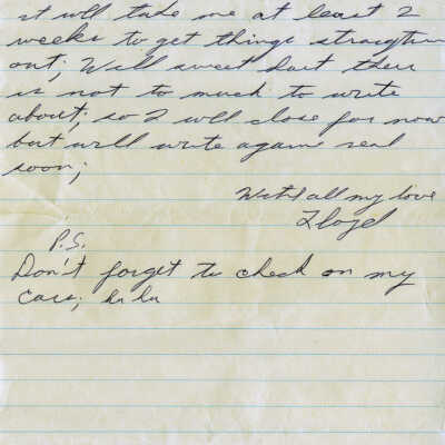 Letter from Naval Air Station Key West during Cuban Missile Crisis