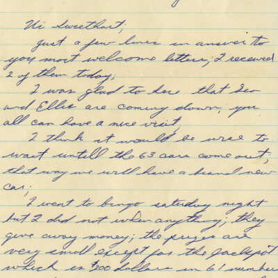 Letter from Naval Air Station Key West during Cuban Missile Crisis