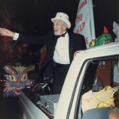 Capt. Tony on a float.