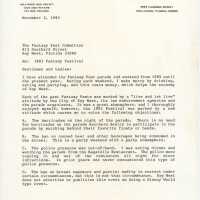          A letter to the Fantasy Fest committee from attorney Michael E. Samuel.
   