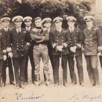 HMS CURLEW Tom Mix with Captains