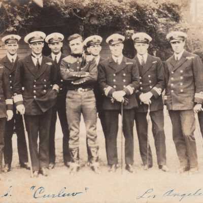 HMS CURLEW Tom Mix with Captains
