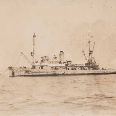 USS FALCON at Anchor