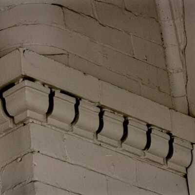 Brick detail work on the exterior.