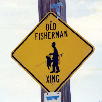 Old Fisherman Xing Sign