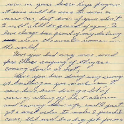 Letter from Naval Air Station Key West during Cuban Missile Crisis