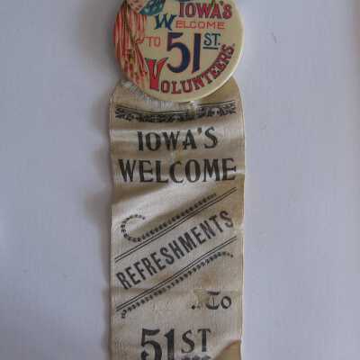 Iowa 51th Volunteers Pinback Button