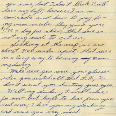 Letter from Naval Air Station Key West during Cuban Missile Crisis