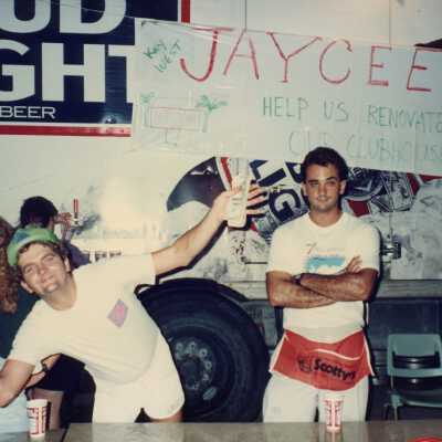A vendor at the FF street fair.