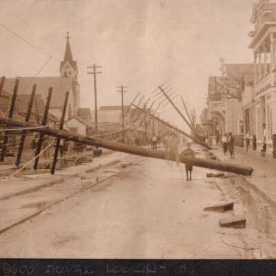 Storm damage on Duval Street: Copyright: © Key West Art & Historical Society; Origformat: Print-Photographic