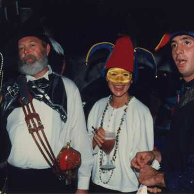 Unknown people dressed up.