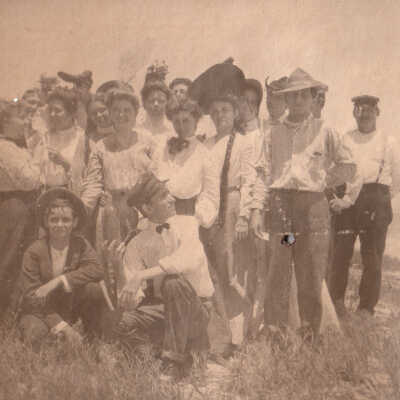 Unknown group on a beach