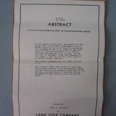 Land Title for Sybil C. Ridgeway