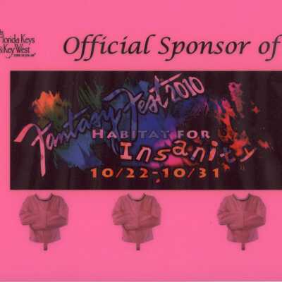 Fantasy Fest 2010 official sponsor sign.