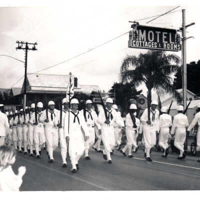 U.S. Navy Sailors Marching in a Parade