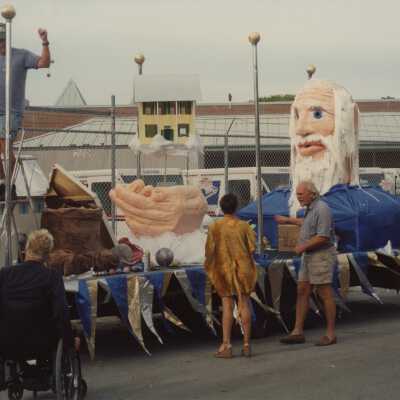 A float that will be in the parade.