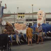 A float that will be in the parade.