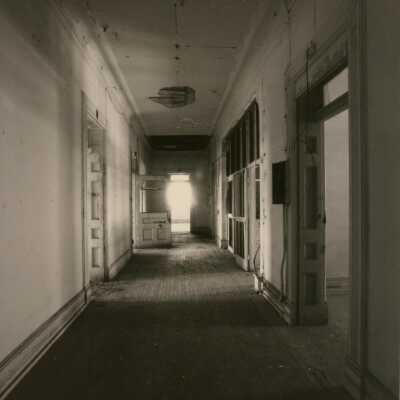 Looking down the third floor hallway.