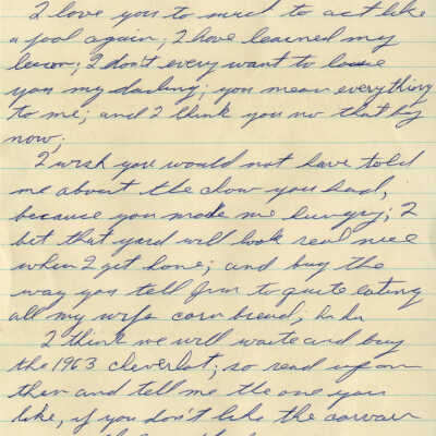 Letter from Naval Air Station Key West during Cuban Missile Crisis