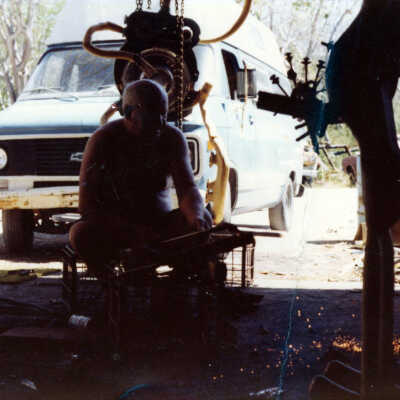 Stanley Papio at his Folk Art Museum
