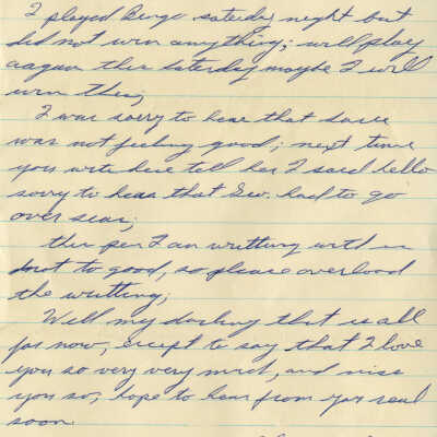 Letter from Naval Air Station Key West during Cuban Missile Crisis
