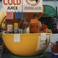 A vendor at the FF street fair.