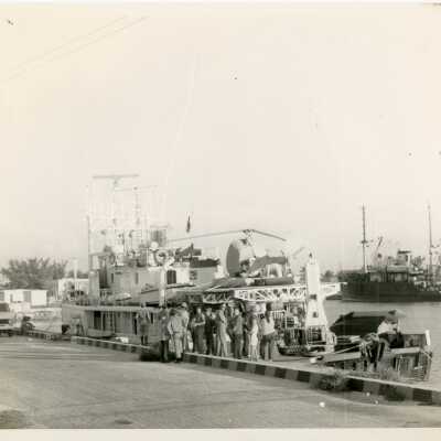 An unknown group of people on a ship