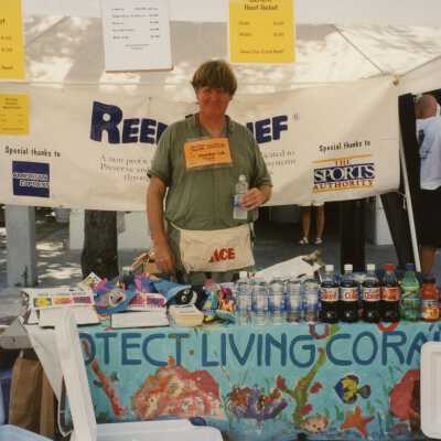 A vendor at the FF street fair.