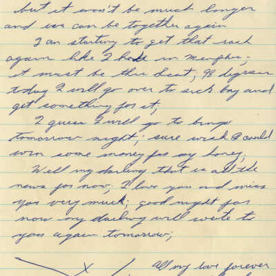 Letter from Naval Air Station Key West during Cuban Missile Crisis