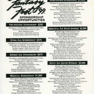 Sponsorship opportunities.