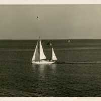 A sailboat in the ocean