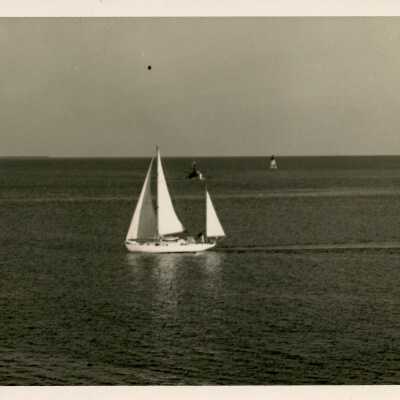 A sailboat in the ocean