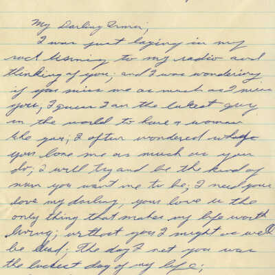 Letter from Naval Air Station Key West during Cuban Missile Crisis