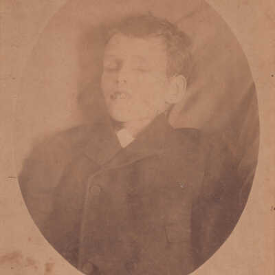 Unknown boy in coffin