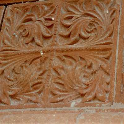 Terra cotta detail work on the exterior.